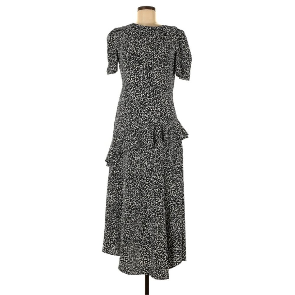 Topshop Midi Ruffle Dress